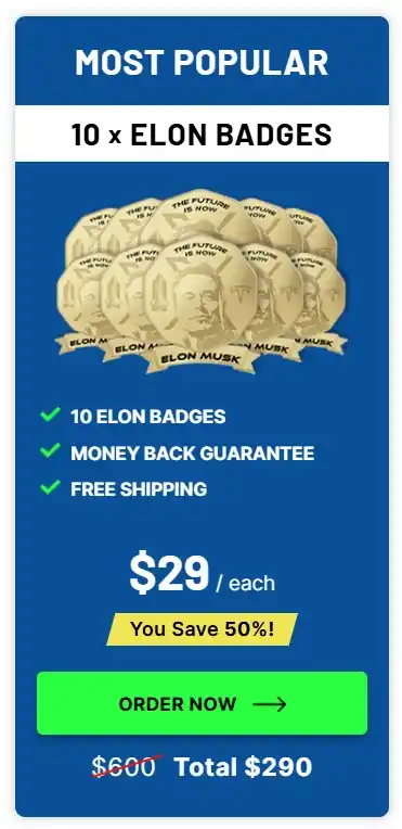 Elon Musk Badge - 10 badges