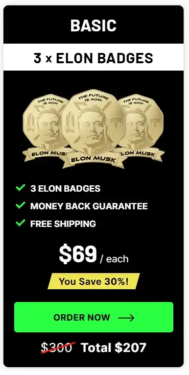 Elon Musk Badge - 3 badges